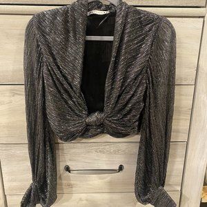NWT Zara Black Shimmer Top Going out etc size XS